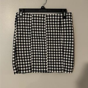 Free People Checkered Pencil Skirt